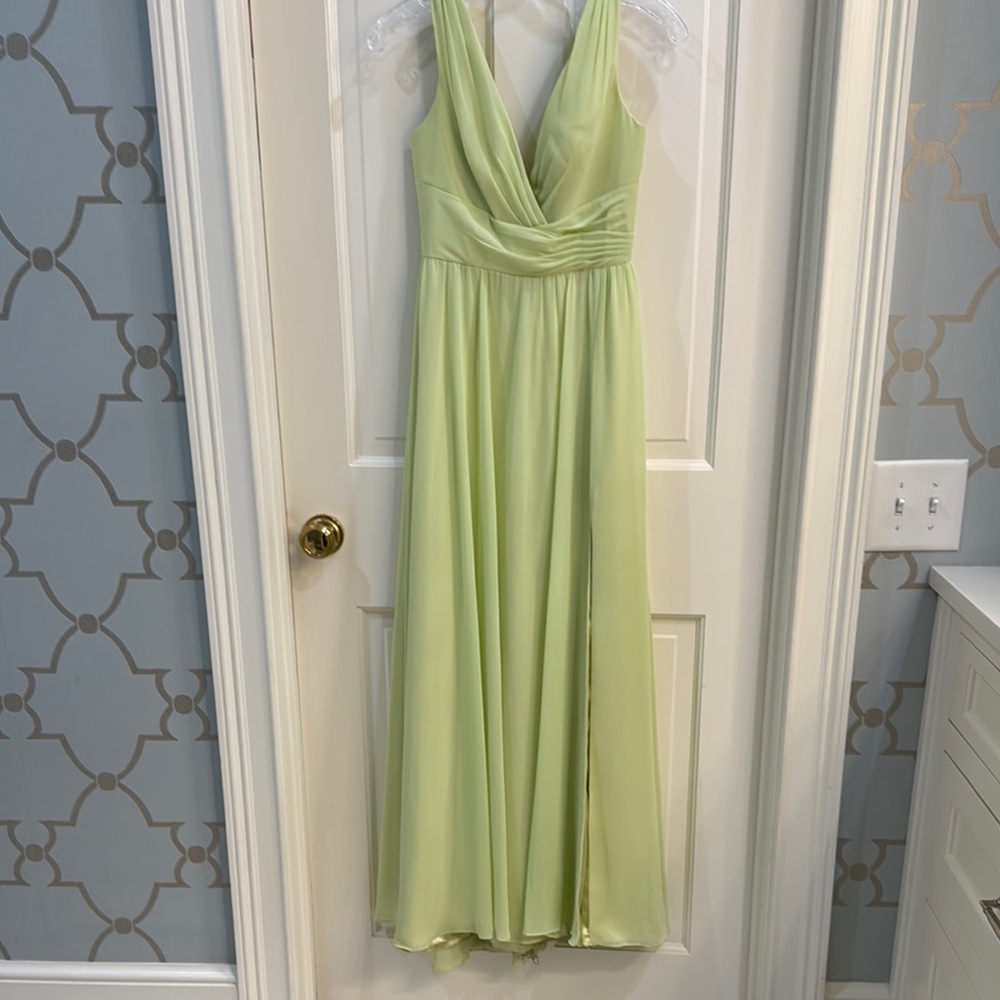 Elegant Lime Green Evening Dress